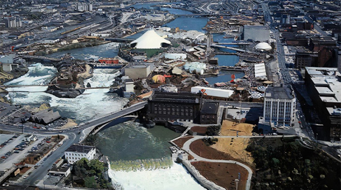 Aerial view of Expo '74