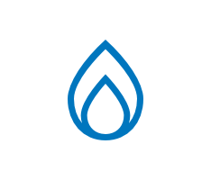 Illustrated icon of a natural gas flame