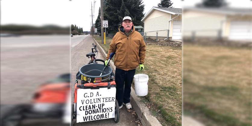 Coeur d'Alene man cleaning up his neighborhood