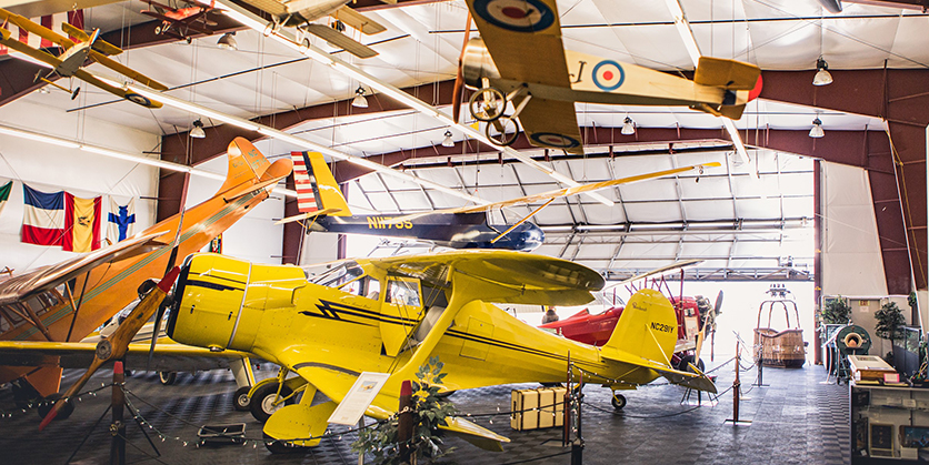 View of planes in Aviation Musuem