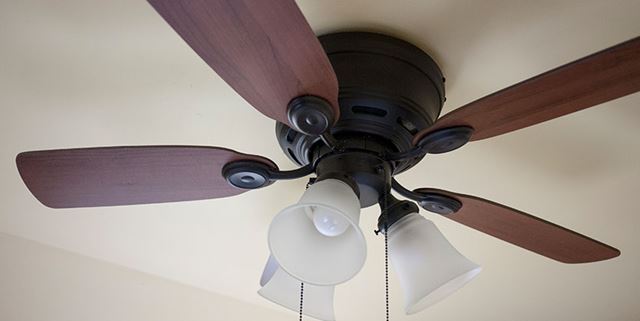 Brown ceiling fan