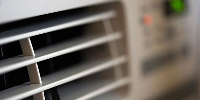 Closeup of air conditioning unit
