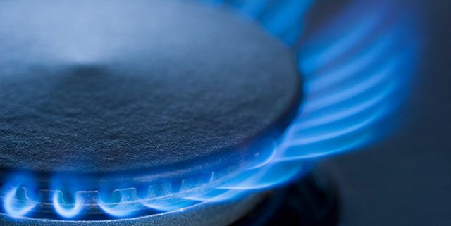 Natural gas flame stove