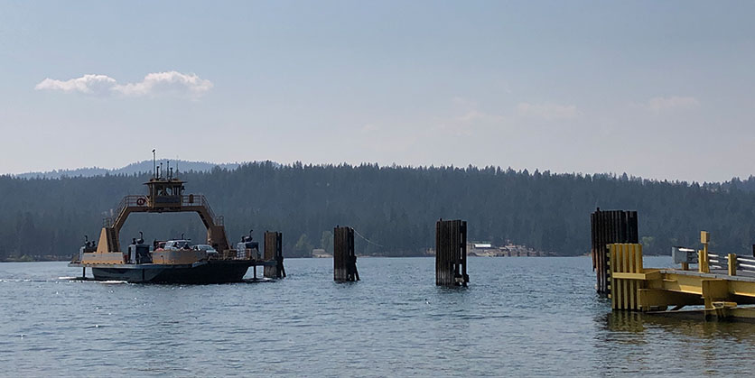Inchelium-Gifford ferry out on the lake