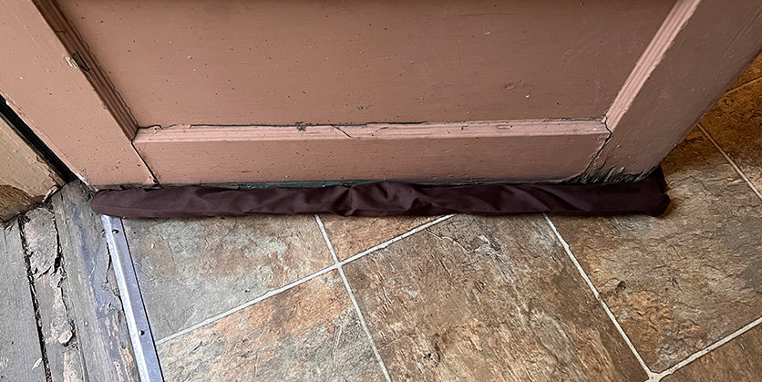 Door snake at the bottom of a door