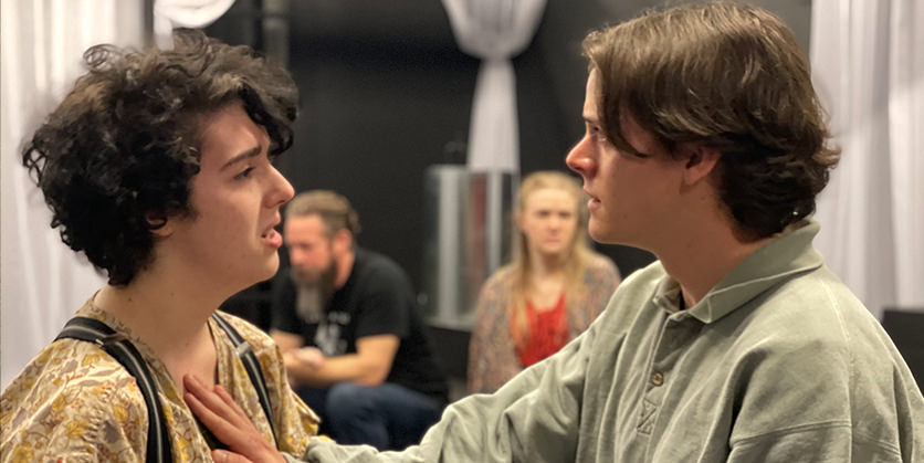 Two actors at Stage Left Theater