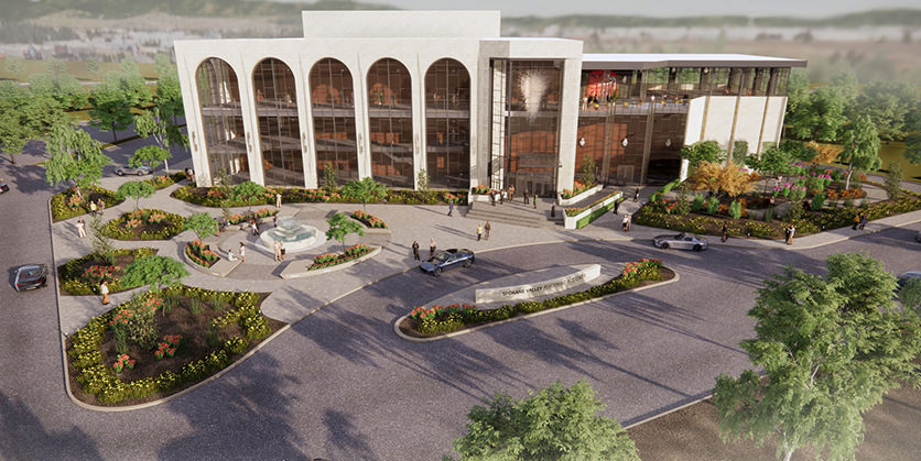 Outside view of The Spokane Valley Performing Arts Center