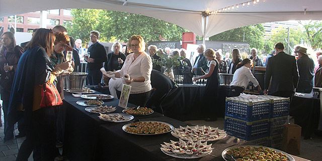 A lavish meal during the annual fall fundraiser, Dinner on the Bridge in Riverfront Park