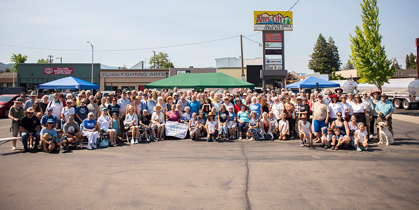 Josephine community members smiling as a group