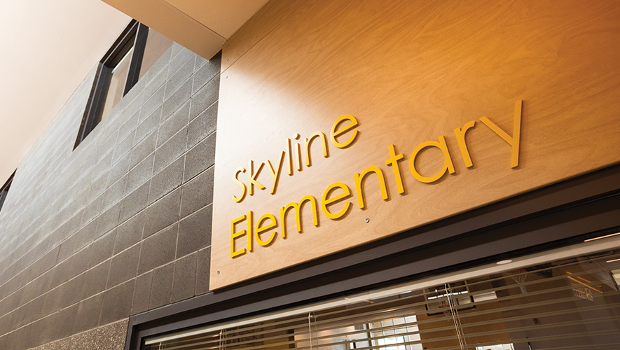 Skyline Elementary sign