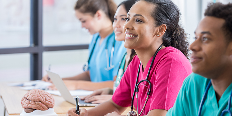 Nursing students in class