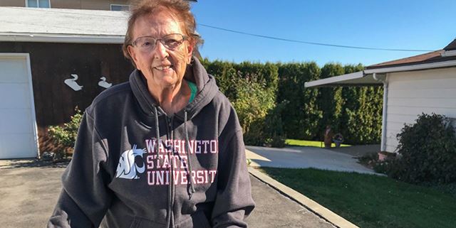 Older woman smiling