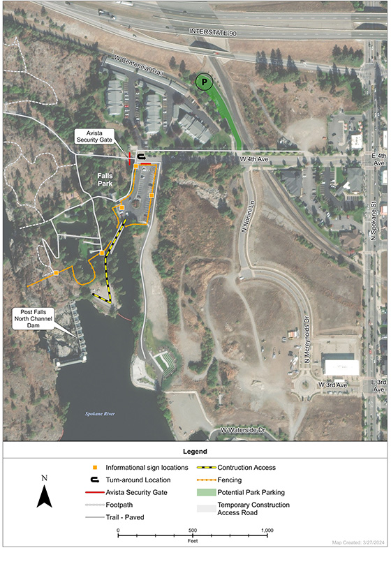 Falls Park potential parking