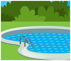 Illustrated pool cover
