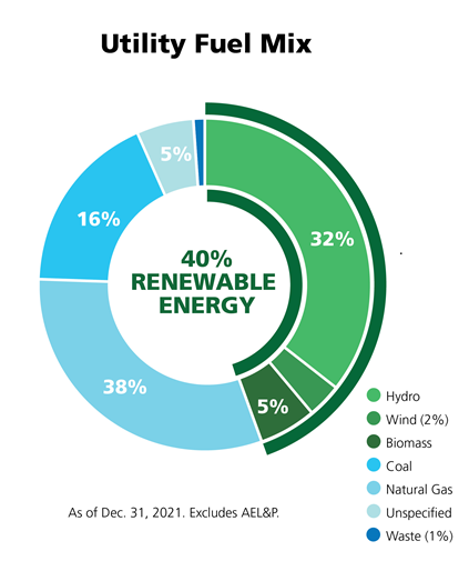 Utility fuel mix