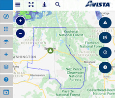 Avista's outage map