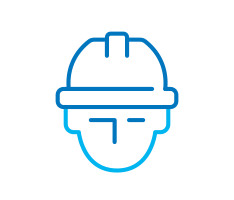 Illustration of person wearing a hard hat