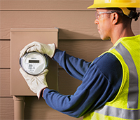 Man installing smart meter